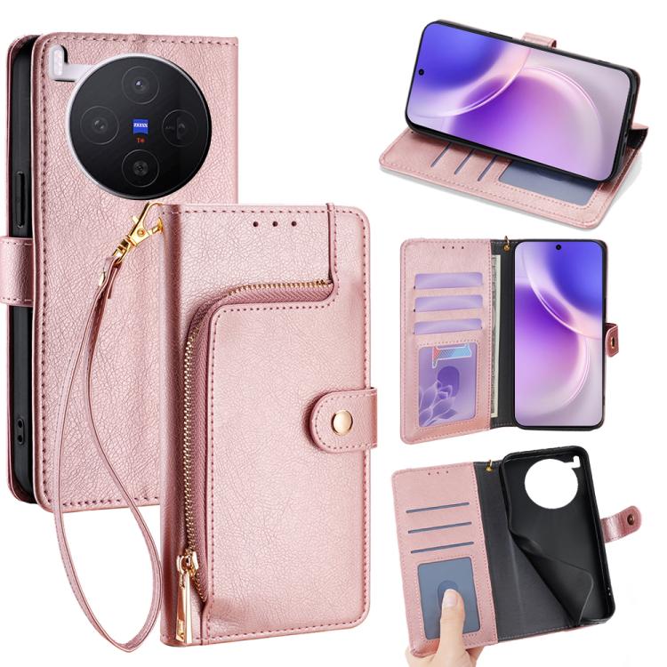 Zipper Bag Leather Phone Case, For vivo S50 Pro mini 5G, For vivo S50 5G, For vivo X300 Pro 5G, For vivo X300 5G, For vivo Y31 5G 2025, For vivo V60 Lite 5G Global