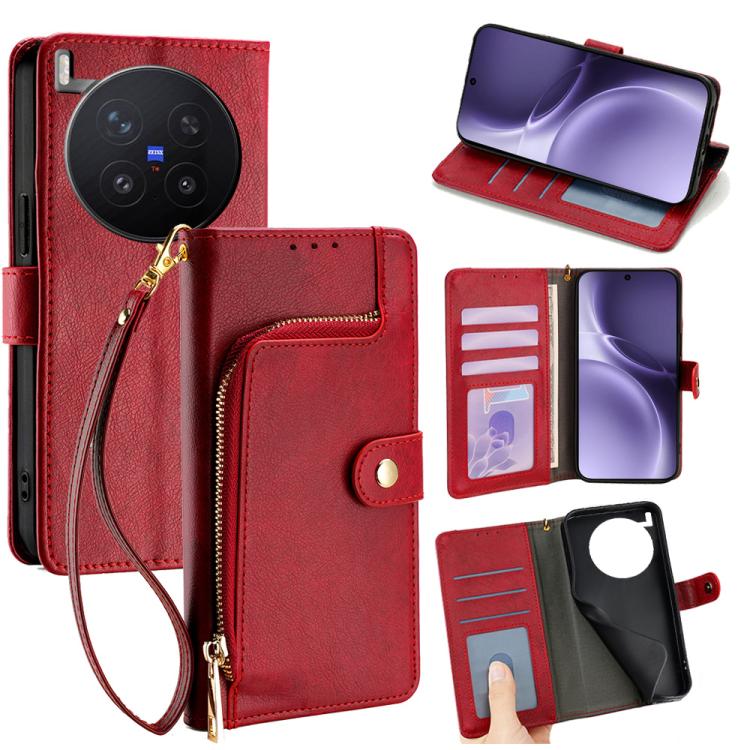 Zipper Bag Leather Phone Case, For vivo S50 Pro mini 5G, For vivo S50 5G, For vivo X300 Pro 5G, For vivo X300 5G, For vivo Y31 5G 2025, For vivo V60 Lite 5G Global