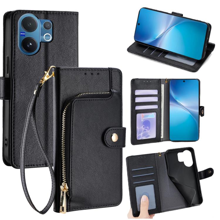 Zipper Bag Leather Phone Case, For vivo V60 5G Global, For vivo X200s 5G, For vivo Y39 5G Global, For vivo V50 Lite 5G, For vivo Y29s 5G / Y04 4G, For vivo Y29 4G Global