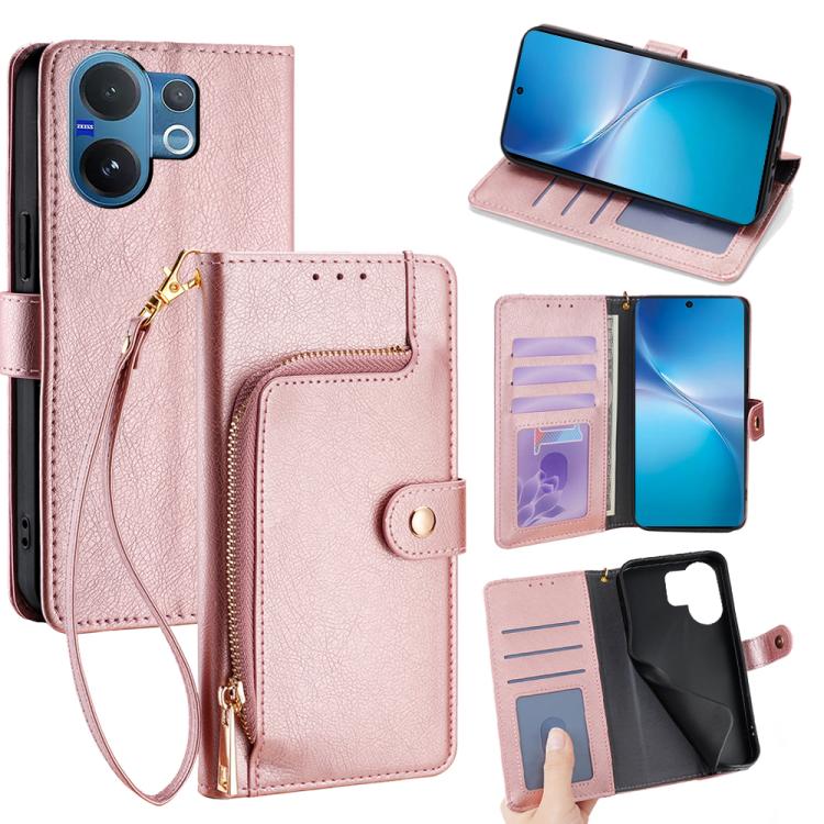 Zipper Bag Leather Phone Case, For vivo V60 5G Global, For vivo X200s 5G, For vivo Y39 5G Global, For vivo V50 Lite 5G, For vivo Y29s 5G / Y04 4G, For vivo Y29 4G Global