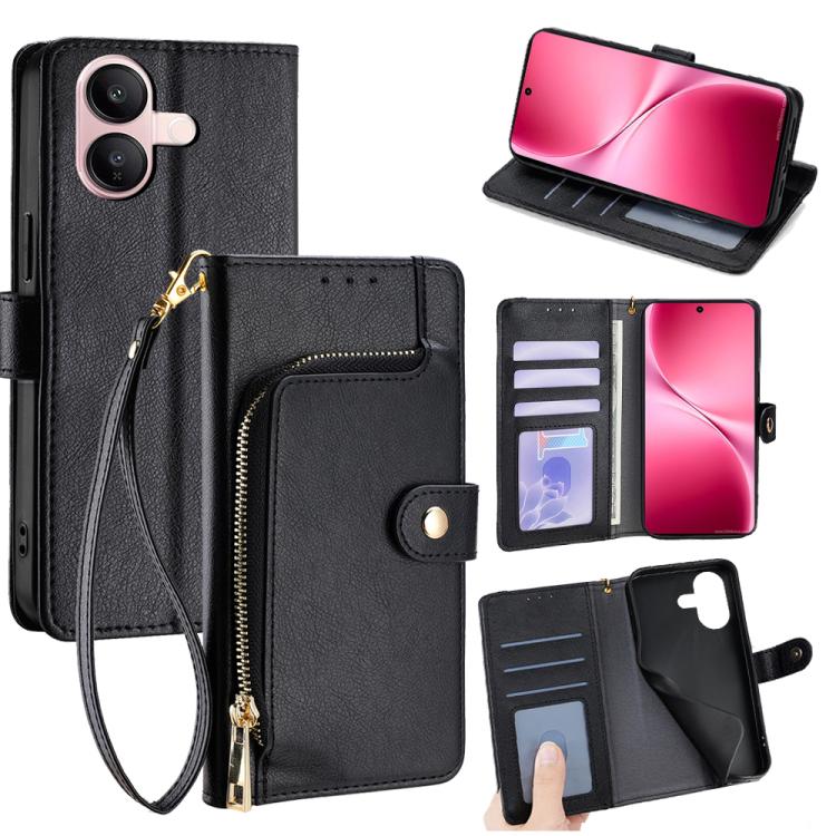 Zipper Bag Leather Phone Case, For vivo S50 Pro mini 5G, For vivo S50 5G, For vivo X300 Pro 5G, For vivo X300 5G, For vivo Y31 5G 2025, For vivo V60 Lite 5G Global