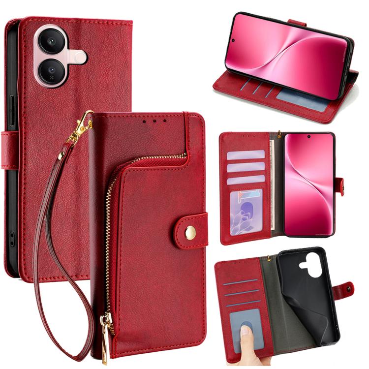 Zipper Bag Leather Phone Case, For vivo S50 Pro mini 5G, For vivo S50 5G, For vivo X300 Pro 5G, For vivo X300 5G, For vivo Y31 5G 2025, For vivo V60 Lite 5G Global