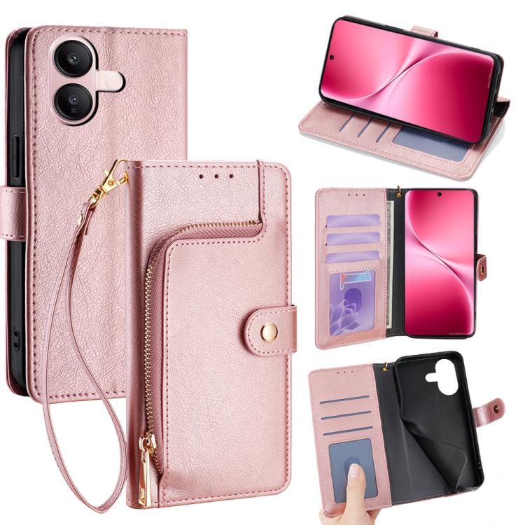 Zipper Bag Leather Phone Case, For vivo S50 Pro mini 5G, For vivo S50 5G, For vivo X300 Pro 5G, For vivo X300 5G, For vivo Y31 5G 2025, For vivo V60 Lite 5G Global