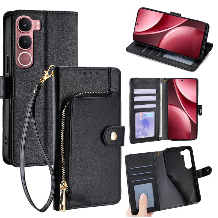 Zipper Bag Leather Phone Case, For vivo S50 Pro mini 5G, For vivo S50 5G, For vivo X300 Pro 5G, For vivo X300 5G, For vivo Y31 5G 2025, For vivo V60 Lite 5G Global