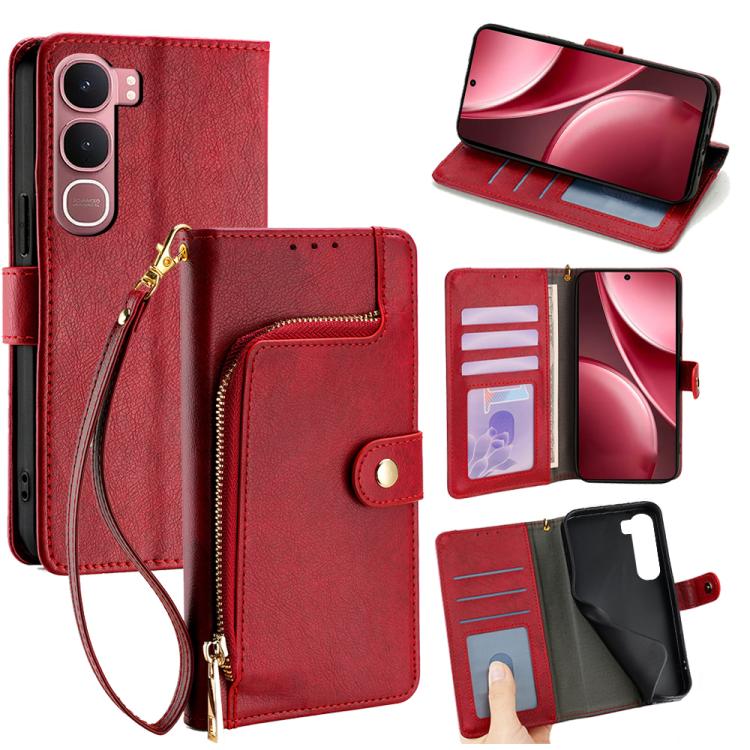 Zipper Bag Leather Phone Case, For vivo S50 Pro mini 5G, For vivo S50 5G, For vivo X300 Pro 5G, For vivo X300 5G, For vivo Y31 5G 2025, For vivo V60 Lite 5G Global