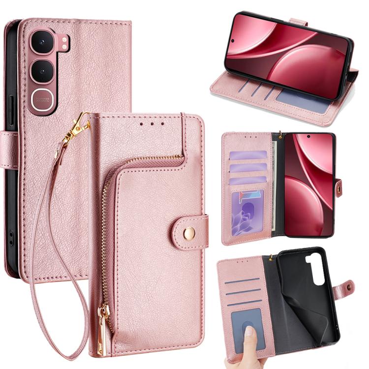 Zipper Bag Leather Phone Case, For vivo S50 Pro mini 5G, For vivo S50 5G, For vivo X300 Pro 5G, For vivo X300 5G, For vivo Y31 5G 2025, For vivo V60 Lite 5G Global