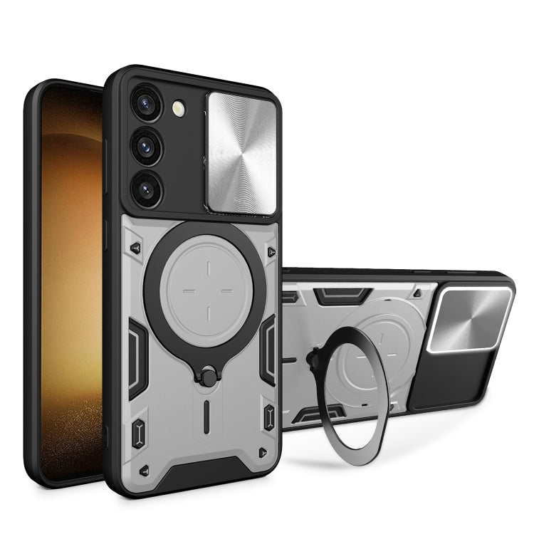 CD Texture Sliding Camshield Magnetic Holder Phone Case, For Samsung Galaxy S23+ 5G, For Samsung Galaxy S23 5G, For Samsung Galaxy S20 FE, For Samsung Galaxy A73 5G