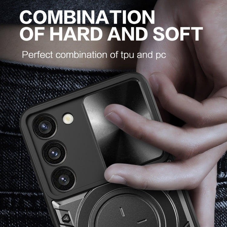 CD Texture Sliding Camshield Magnetic Holder Phone Case, For Samsung Galaxy S23+ 5G, For Samsung Galaxy S23 5G, For Samsung Galaxy S20 FE, For Samsung Galaxy A73 5G