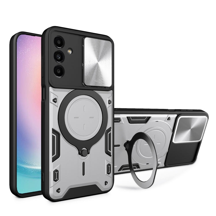 CD Texture Sliding Camshield Magnetic Holder Phone Case, For Samsung Galaxy S24 FE 5G, For Samsung Galaxy S24+ 5G, For Samsung Galaxy S24 5G, For Samsung Galaxy A24 4G