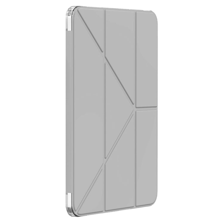 For iPad Air 11 2026 / 2025 / 2024 Mutural Deformation Stand Smart Leather Tablet Case(Grey)