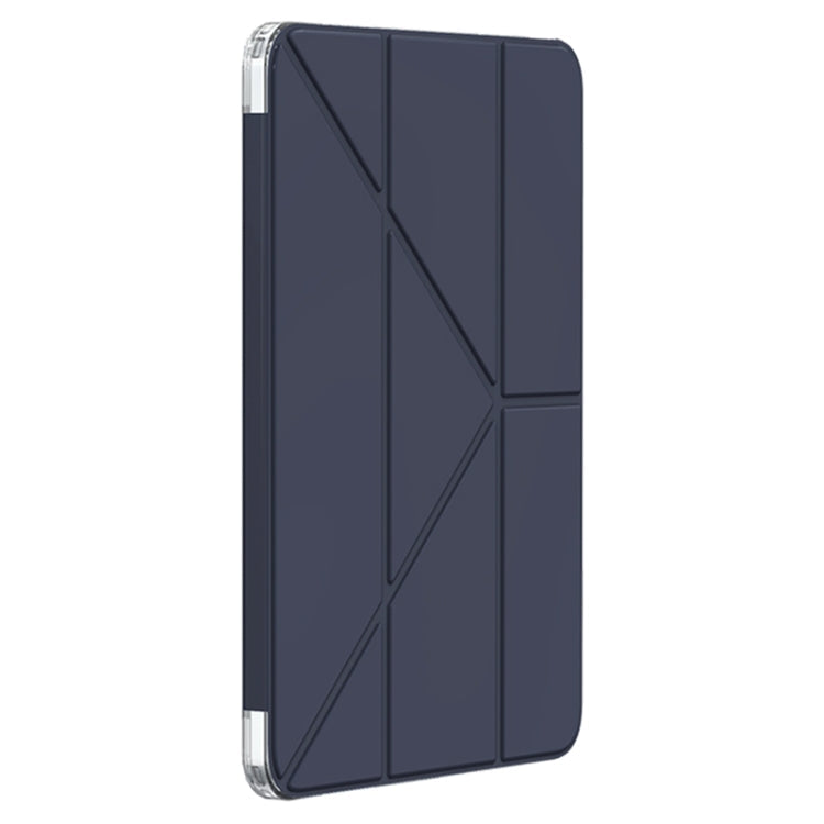 For iPad Pro 11 2025 / 2024 Mutural Deformation Stand Smart Leather Tablet Case(Dark Blue)