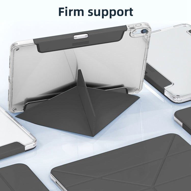 For iPad Air 13 2026 / 2025 / 2024 Mutural Deformation Stand Smart Leather Tablet Case(Dark Blue)