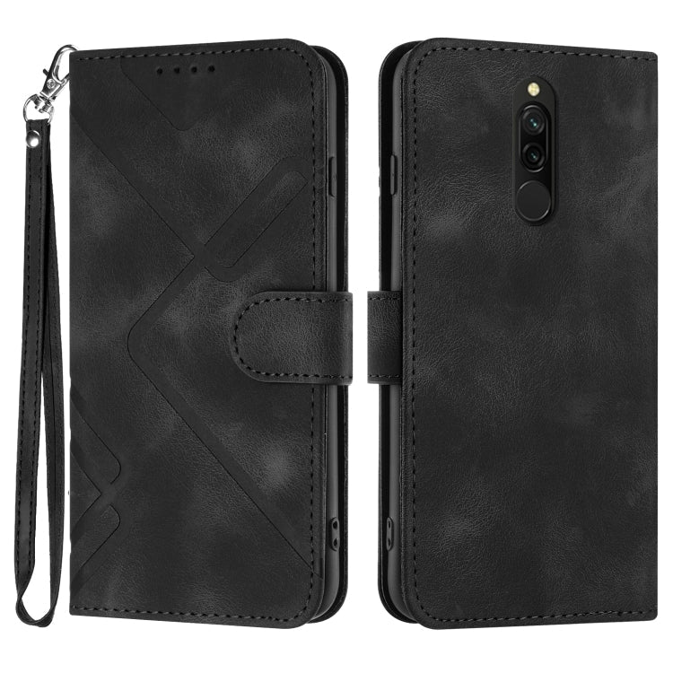 Line Pattern Skin Feel Leather Phone Case, For Xiaomi Redmi Note 9 Pro, For Xiaomi Redmi Note 8T, For Xiaomi Redmi 8, For Xiaomi Redmi Note 8