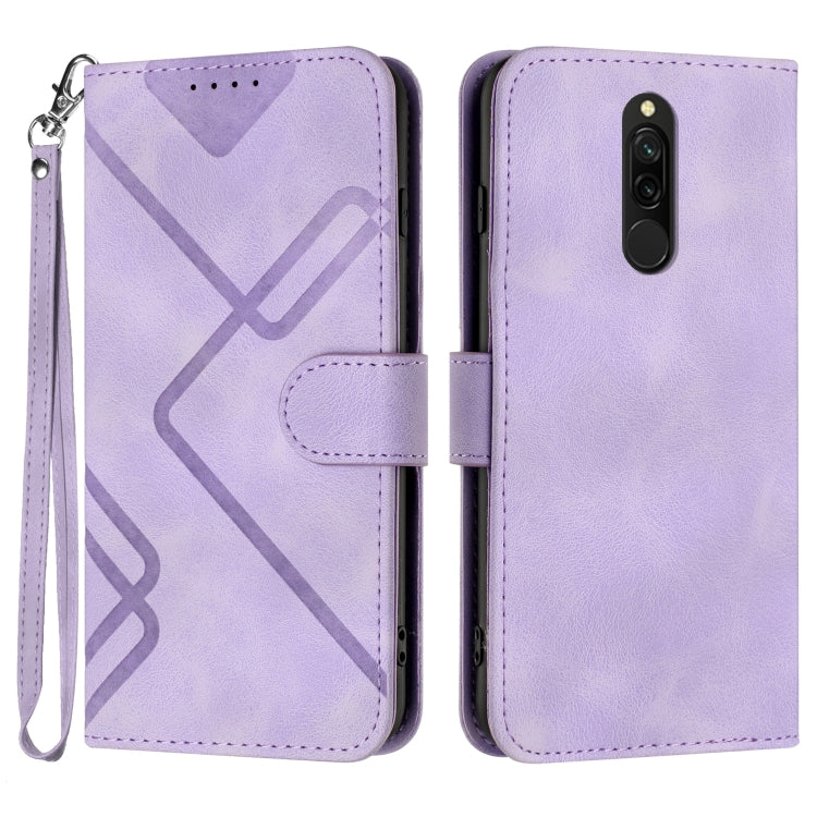 Line Pattern Skin Feel Leather Phone Case, For Xiaomi Redmi Note 9 Pro, For Xiaomi Redmi Note 8T, For Xiaomi Redmi 8, For Xiaomi Redmi Note 8