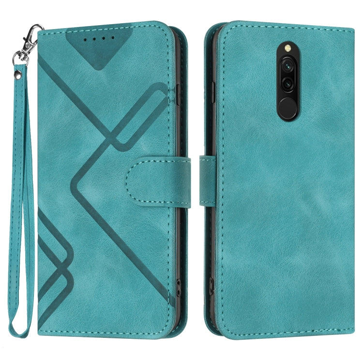Line Pattern Skin Feel Leather Phone Case, For Xiaomi Redmi Note 9 Pro, For Xiaomi Redmi Note 8T, For Xiaomi Redmi 8, For Xiaomi Redmi Note 8
