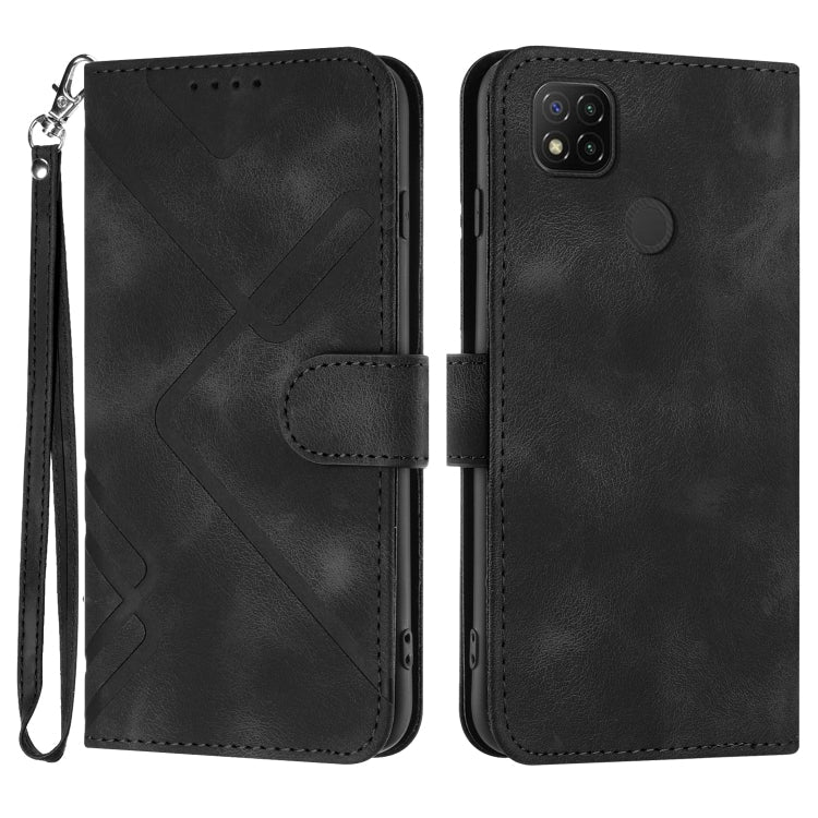 Line Pattern Skin Feel Leather Phone Case, For Xiaomi Redmi Note 10S 4G Global, For Xiaomi Redmi 9C/9C NFC/Poco C3, For Xiaomi Mi 10T 5G/10T Pro 5G, For Xiaomi Redmi Note 9 Global/10X 4G