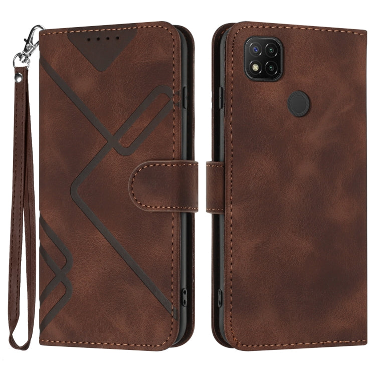 Line Pattern Skin Feel Leather Phone Case, For Xiaomi Redmi Note 10S 4G Global, For Xiaomi Redmi 9C/9C NFC/Poco C3, For Xiaomi Mi 10T 5G/10T Pro 5G, For Xiaomi Redmi Note 9 Global/10X 4G