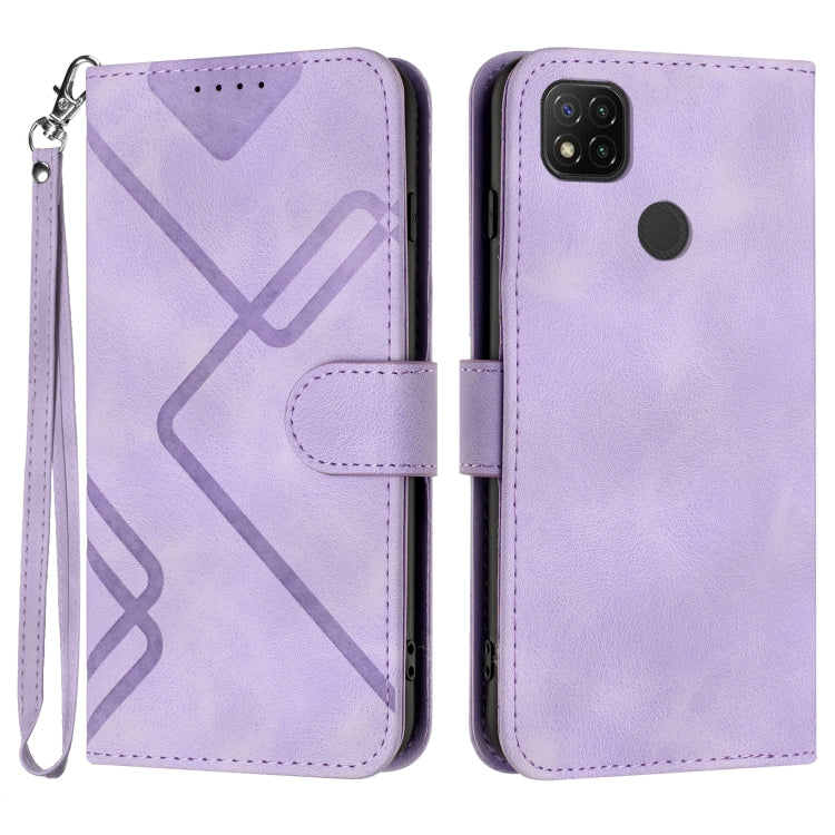 Line Pattern Skin Feel Leather Phone Case, For Xiaomi Redmi Note 10S 4G Global, For Xiaomi Redmi 9C/9C NFC/Poco C3, For Xiaomi Mi 10T 5G/10T Pro 5G, For Xiaomi Redmi Note 9 Global/10X 4G