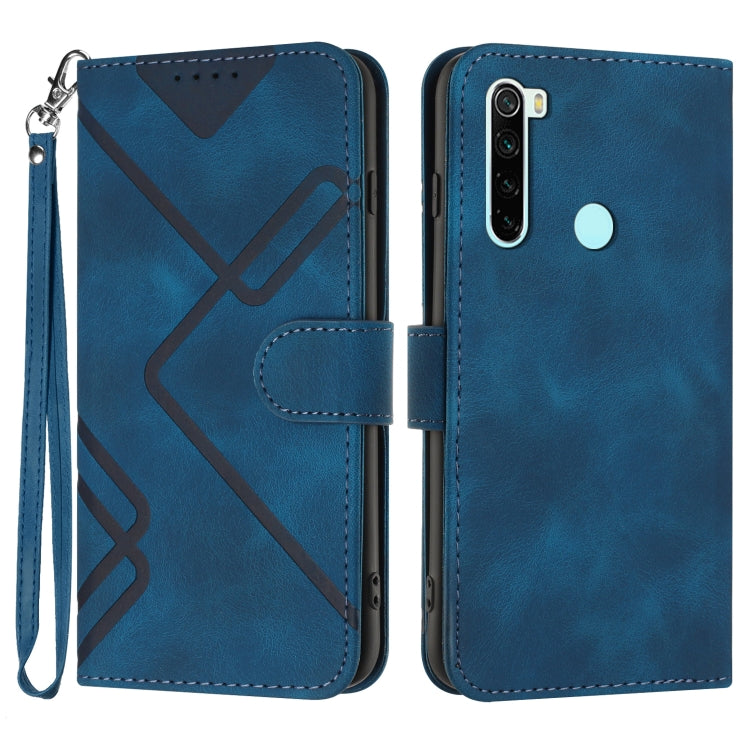 Line Pattern Skin Feel Leather Phone Case, For Xiaomi Redmi Note 9 Pro, For Xiaomi Redmi Note 8T, For Xiaomi Redmi 8, For Xiaomi Redmi Note 8