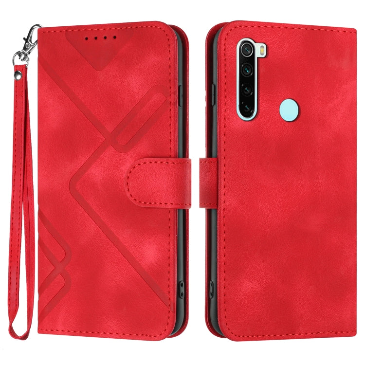 Line Pattern Skin Feel Leather Phone Case, For Xiaomi Redmi Note 9 Pro, For Xiaomi Redmi Note 8T, For Xiaomi Redmi 8, For Xiaomi Redmi Note 8