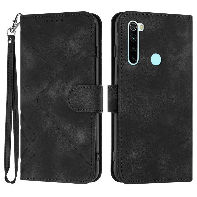 Line Pattern Skin Feel Leather Phone Case, For Xiaomi Redmi Note 9 Pro, For Xiaomi Redmi Note 8T, For Xiaomi Redmi 8, For Xiaomi Redmi Note 8