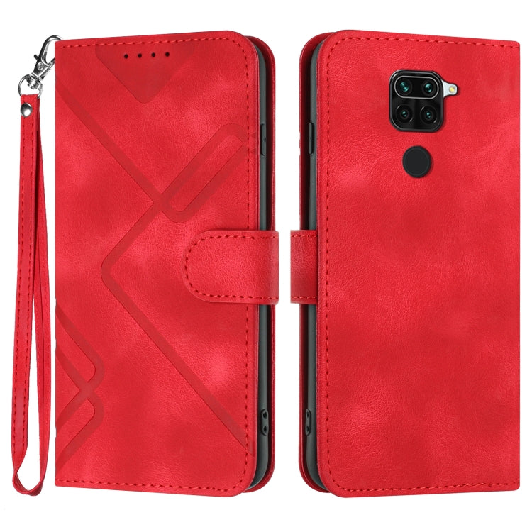 Line Pattern Skin Feel Leather Phone Case, For Xiaomi Redmi Note 10S 4G Global, For Xiaomi Redmi 9C/9C NFC/Poco C3, For Xiaomi Mi 10T 5G/10T Pro 5G, For Xiaomi Redmi Note 9 Global/10X 4G