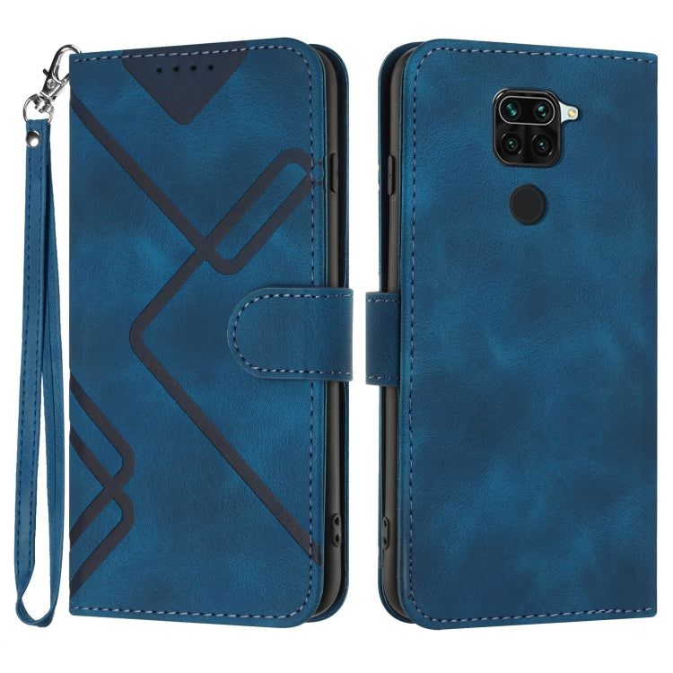 Line Pattern Skin Feel Leather Phone Case, For Xiaomi Redmi Note 10S 4G Global, For Xiaomi Redmi 9C/9C NFC/Poco C3, For Xiaomi Mi 10T 5G/10T Pro 5G, For Xiaomi Redmi Note 9 Global/10X 4G