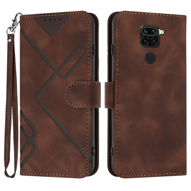 Line Pattern Skin Feel Leather Phone Case, For Xiaomi Redmi Note 10S 4G Global, For Xiaomi Redmi 9C/9C NFC/Poco C3, For Xiaomi Mi 10T 5G/10T Pro 5G, For Xiaomi Redmi Note 9 Global/10X 4G