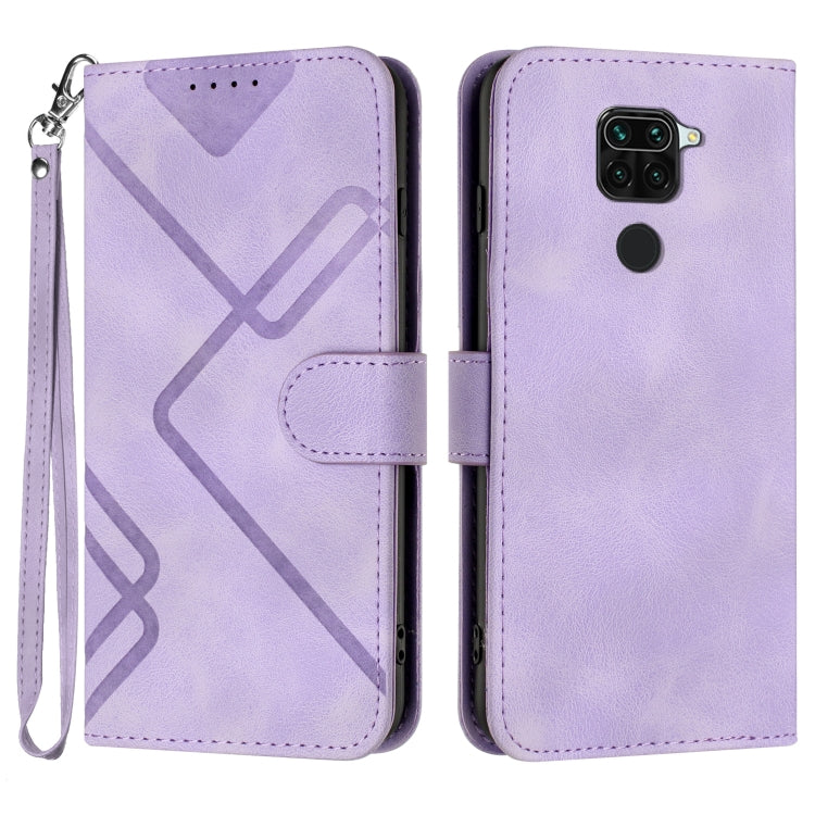 Line Pattern Skin Feel Leather Phone Case, For Xiaomi Redmi Note 10S 4G Global, For Xiaomi Redmi 9C/9C NFC/Poco C3, For Xiaomi Mi 10T 5G/10T Pro 5G, For Xiaomi Redmi Note 9 Global/10X 4G