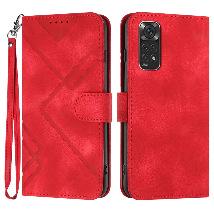 Line Pattern Skin Feel Leather Phone Case, For Xiaomi Redmi 10/10 2022/10 Prime, For Xiaomi Poco F3/11i/Redmi K40, For Xiaomi Redmi Note 11 4G Global, For Xiaomi 11T/11T Pro