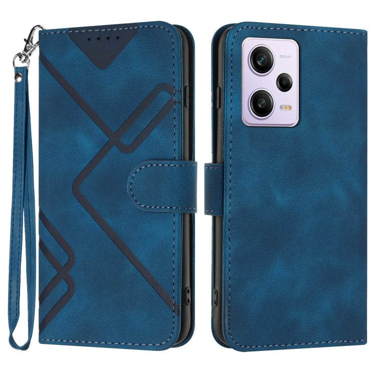 Line Pattern Skin Feel Leather Phone Case, For Xiaomi 14 Pro, For Xiaomi 14, For Xiaomi Redmi K70, For Xiaomi Redmi Note 12 Pro 4G/5G Global