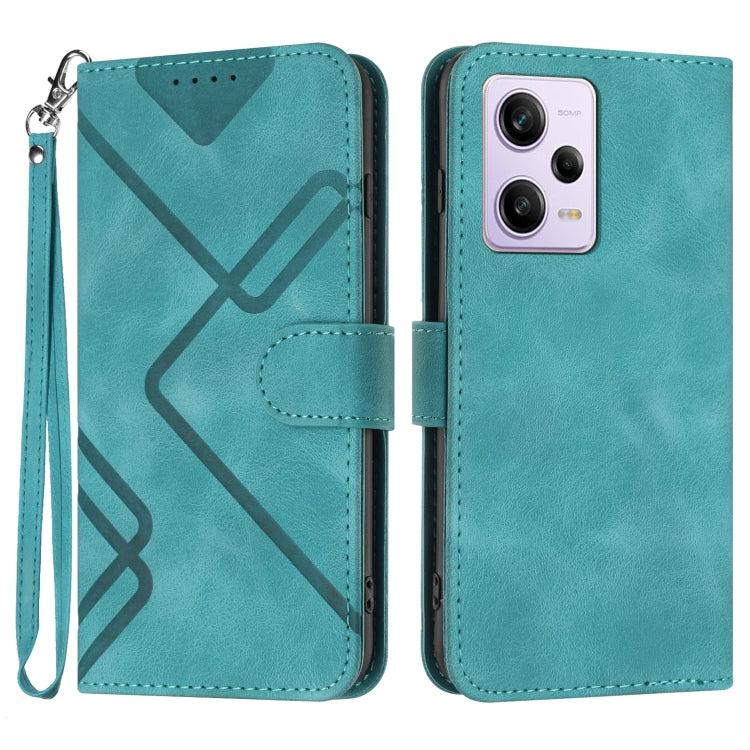 Line Pattern Skin Feel Leather Phone Case, For Xiaomi Redmi Note 12 4G Global, For Xiaomi Redmi Note 12 Pro+ 4G/5G Global, For Xiaomi Redmi Note 12 5G Global, For Xiaomi 13 Pro
