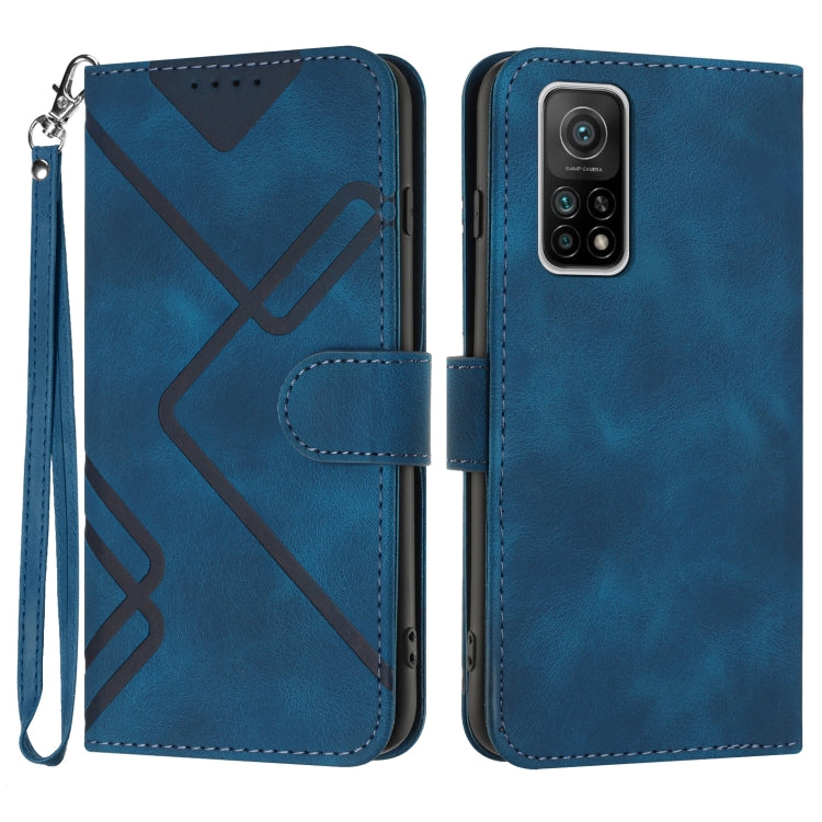 Line Pattern Skin Feel Leather Phone Case, For Xiaomi Redmi Note 10S 4G Global, For Xiaomi Redmi 9C/9C NFC/Poco C3, For Xiaomi Mi 10T 5G/10T Pro 5G, For Xiaomi Redmi Note 9 Global/10X 4G