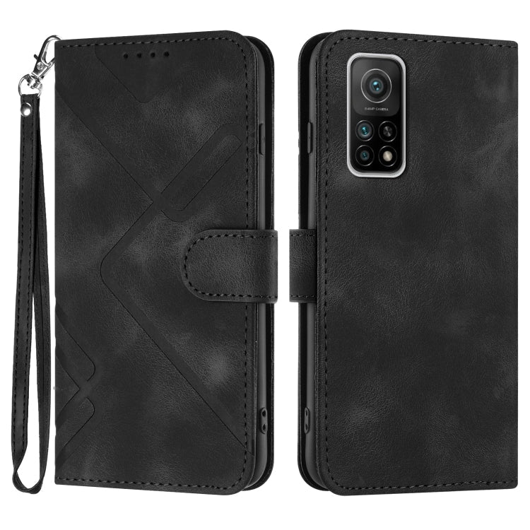 Line Pattern Skin Feel Leather Phone Case, For Xiaomi Redmi Note 10S 4G Global, For Xiaomi Redmi 9C/9C NFC/Poco C3, For Xiaomi Mi 10T 5G/10T Pro 5G, For Xiaomi Redmi Note 9 Global/10X 4G