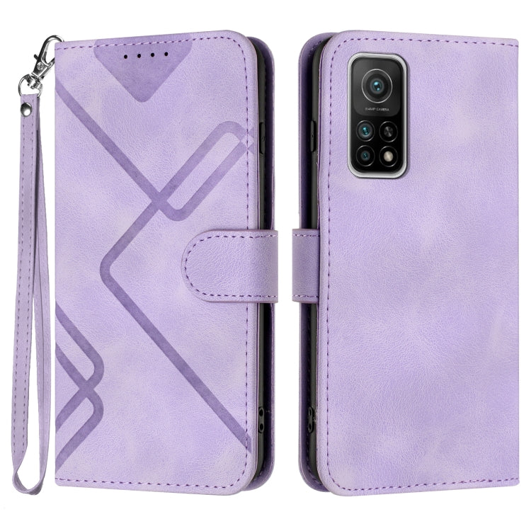 Line Pattern Skin Feel Leather Phone Case, For Xiaomi Redmi Note 10S 4G Global, For Xiaomi Redmi 9C/9C NFC/Poco C3, For Xiaomi Mi 10T 5G/10T Pro 5G, For Xiaomi Redmi Note 9 Global/10X 4G