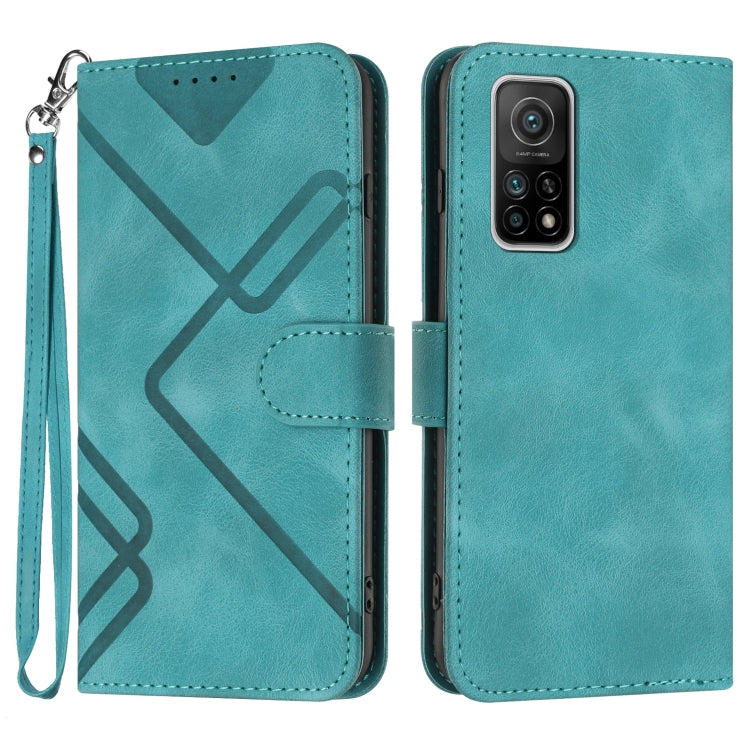 Line Pattern Skin Feel Leather Phone Case, For Xiaomi Redmi Note 10S 4G Global, For Xiaomi Redmi 9C/9C NFC/Poco C3, For Xiaomi Mi 10T 5G/10T Pro 5G, For Xiaomi Redmi Note 9 Global/10X 4G