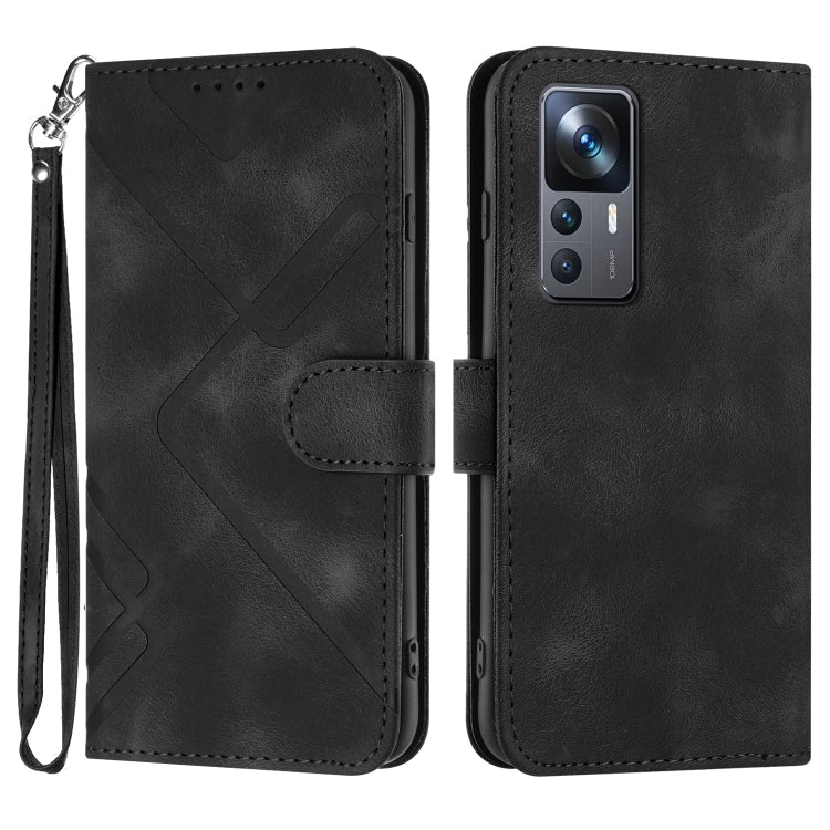 Line Pattern Skin Feel Leather Phone Case, For Xiaomi 13, For Xiaomi Redmi A1+, For Xiaomi Civi 2, For Xiaomi Redmi K50 Ultra/12T/12T Pro