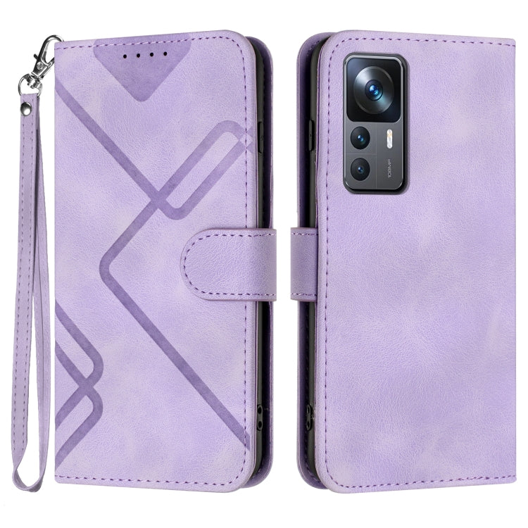 Line Pattern Skin Feel Leather Phone Case, For Xiaomi 13, For Xiaomi Redmi A1+, For Xiaomi Civi 2, For Xiaomi Redmi K50 Ultra/12T/12T Pro