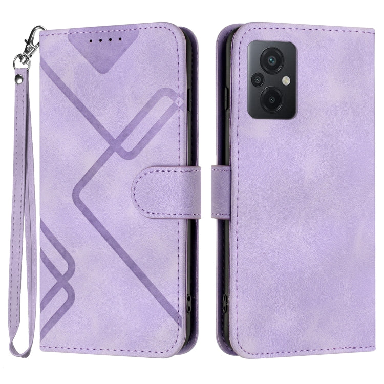 Line Pattern Skin Feel Leather Phone Case, For Xiaomi Poco M5, For Xiaomi Poco M5s 4G Global, For Xiaomi Redmi Note 11 Pro 4G/5G Global, For Xiaomi Redmi Note 11SE 4G India