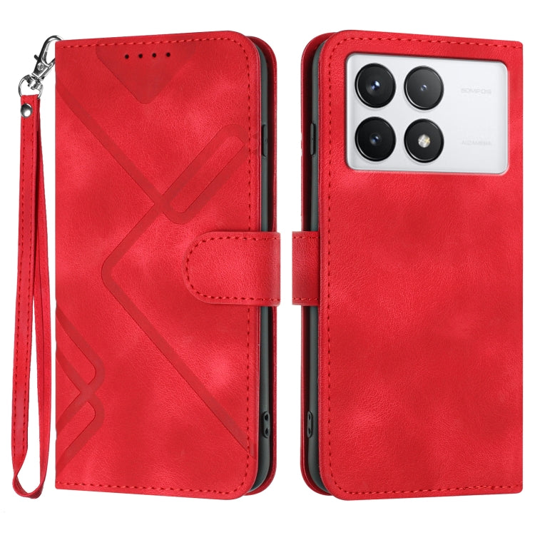 Line Pattern Skin Feel Leather Phone Case, For Xiaomi 14 Pro, For Xiaomi 14, For Xiaomi Redmi K70, For Xiaomi Redmi Note 12 Pro 4G/5G Global