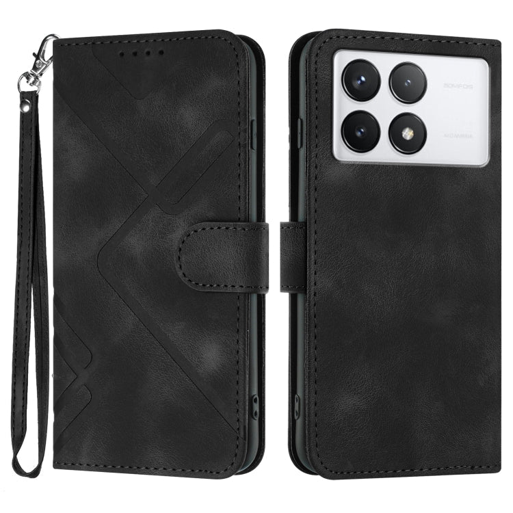 Line Pattern Skin Feel Leather Phone Case, For Xiaomi 14 Pro, For Xiaomi 14, For Xiaomi Redmi K70, For Xiaomi Redmi Note 12 Pro 4G/5G Global