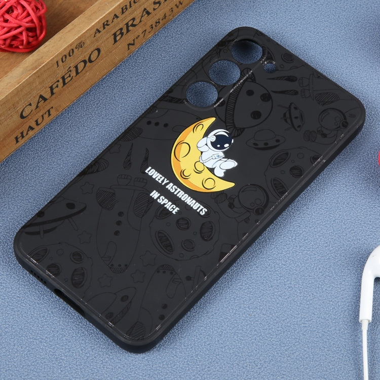 Astronaut Pattern Silicone Straight Edge Phone Case, For Samsung Galaxy S21 5G, For Samsung Galaxy S21+ 5G, For Samsung Galaxy S21 FE 5G