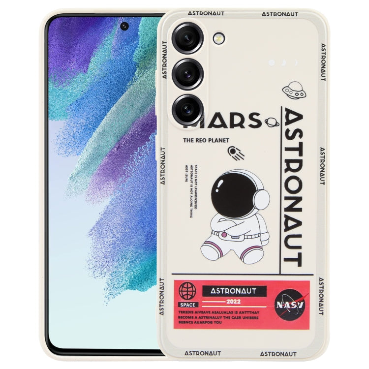 Astronaut Pattern Silicone Straight Edge Phone Case, For Samsung Galaxy S21 5G, For Samsung Galaxy S21+ 5G, For Samsung Galaxy S21 FE 5G