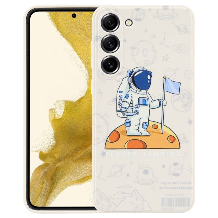 Astronaut Pattern Silicone Straight Edge Phone Case, For Samsung Galaxy S10, For Samsung Galaxy S10+, For Samsung Galaxy A91