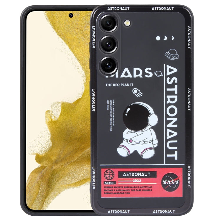 Astronaut Pattern Silicone Straight Edge Phone Case, For Samsung Galaxy S10, For Samsung Galaxy S10+, For Samsung Galaxy A91