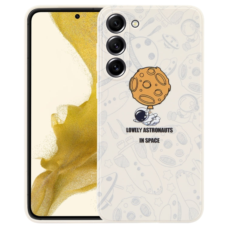 Astronaut Pattern Silicone Straight Edge Phone Case, For Samsung Galaxy A51, For Samsung Galaxy A50, For Samsung Galaxy A32 5G