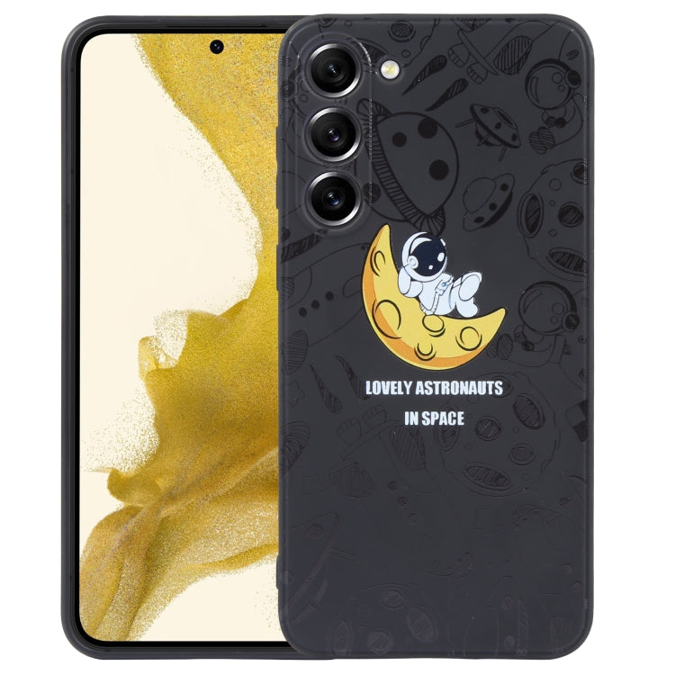 Astronaut Pattern Silicone Straight Edge Phone Case, For Samsung Galaxy A51, For Samsung Galaxy A50, For Samsung Galaxy A32 5G