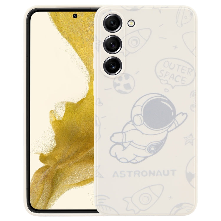 Astronaut Pattern Silicone Straight Edge Phone Case, For Samsung Galaxy A51, For Samsung Galaxy A50, For Samsung Galaxy A32 5G
