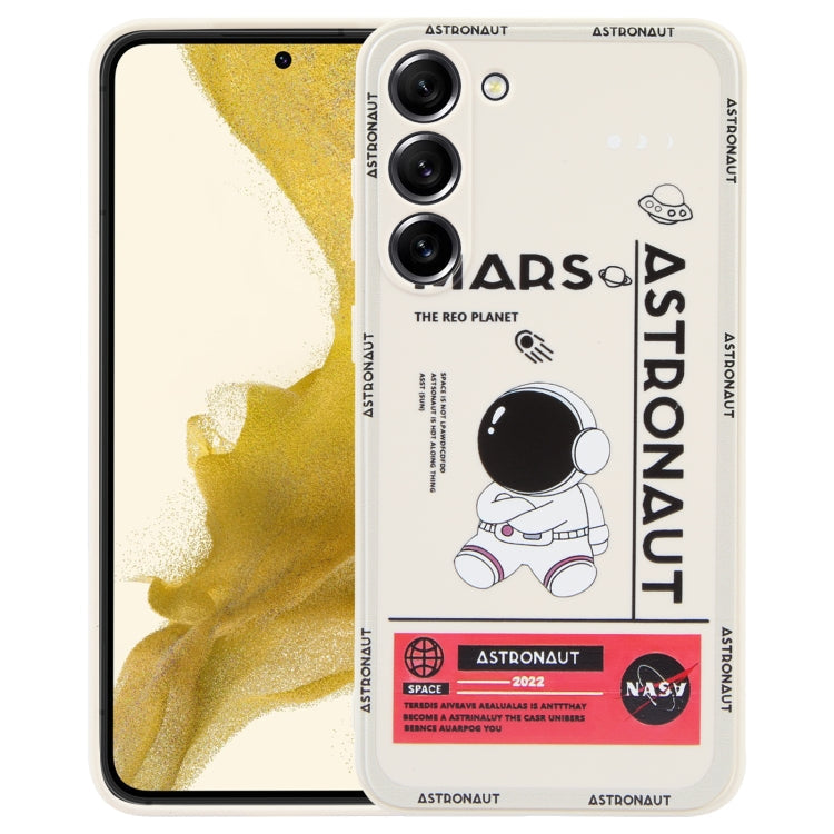 Astronaut Pattern Silicone Straight Edge Phone Case, For Samsung Galaxy A12, For Samsung Galaxy A03s EU, For Samsung Galaxy A03 164mm