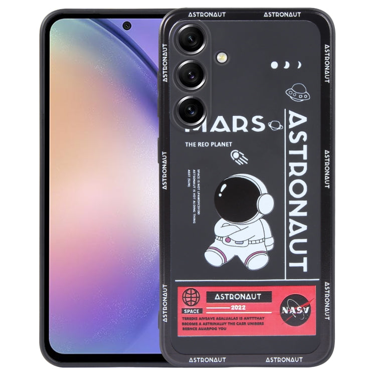 Astronaut Pattern Silicone Straight Edge Phone Case, For Samsung Galaxy A54 5G, For Samsung Galaxy S20 Ultra 5G, For Samsung Galaxy S20 FE